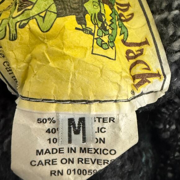 Iguana Jack Mens Sz Medium Woven Hoodie Pullover Long Sleeve Sweater Sweatshirt - Picture 4 of 10